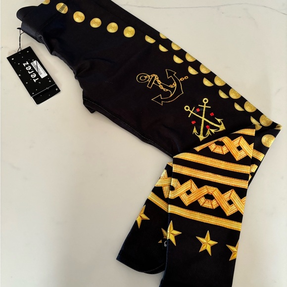 TEREZ•military anchor black leggings small NWT - Picture 1 of 6
